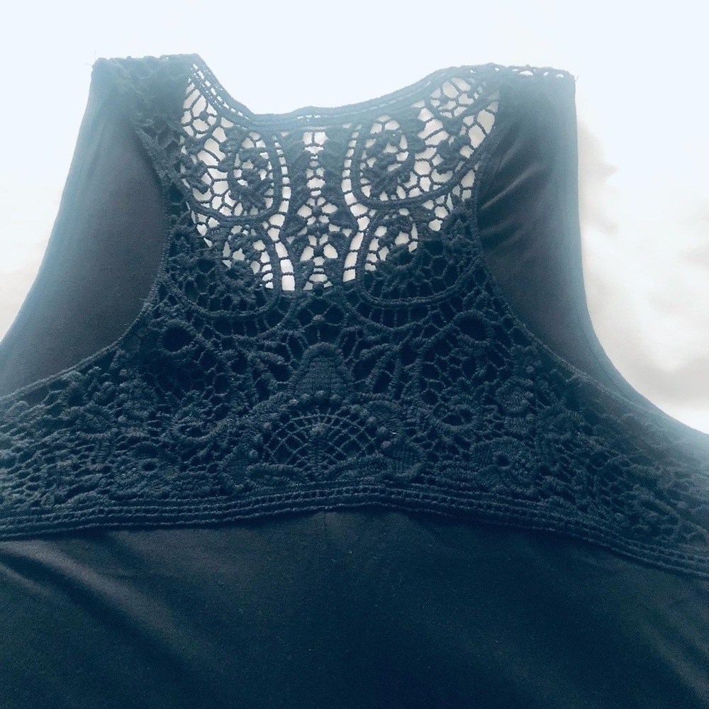 Layne Bryant 22-24 Black MIDI Dress Lace Bodice Casual Beachwear - Picture 8 of 12